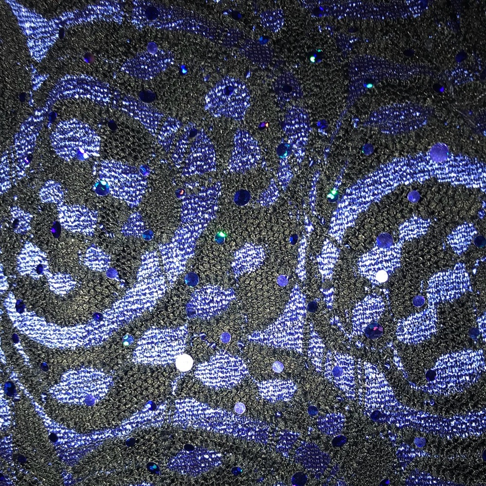 Blue and black glittery dress